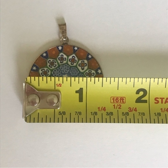 Millefiori Gilt 925 AMV Antica Murrina Venezia Handmade Murano Glass Pendant - Picture 14 of 15